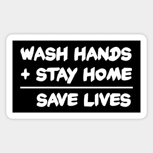 Social Distance - Wash Hands Stay Home Save Lives Math Magnet